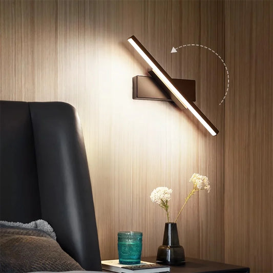 Elevate your space with this sleek, modern LED wall light—rotatable, stylish, and perfect for adding elegant, functional lighting to your bathroom mirror, bedroom, or living room.