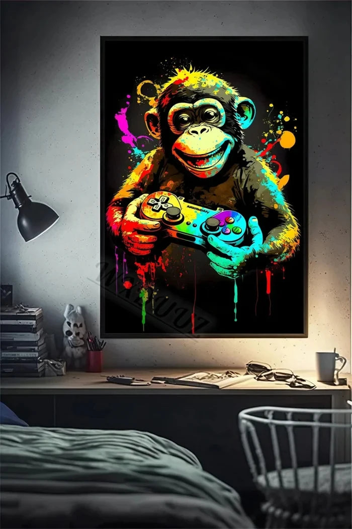 80s Retro Funny Monkey Player