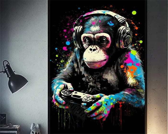 80s Retro Funny Monkey Player