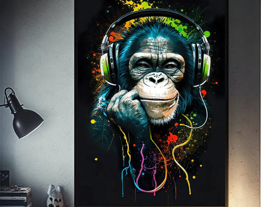 80s Retro Funny Monkey Player